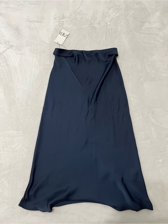 Zara Dresses & Skirts - Zara Navy Maxi Slip Skirt